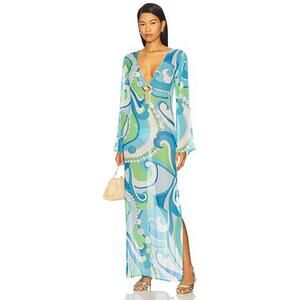 CIN CIN x REVOLVE Flower Maxi Dress in Ocean Blue